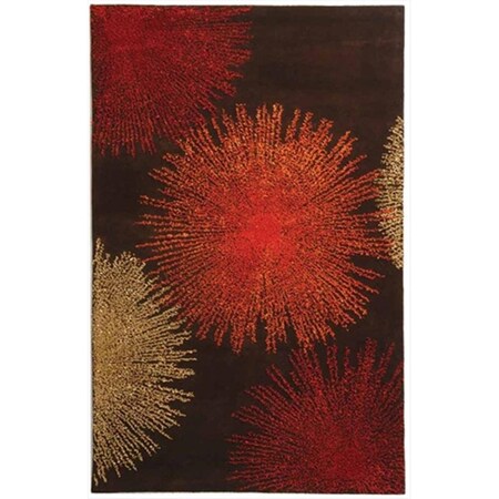 Safavieh 8 x 8 ft. Square Contemporary Soho Brown and Multi Color Hand Tufted Rug SOH712B-8SQ